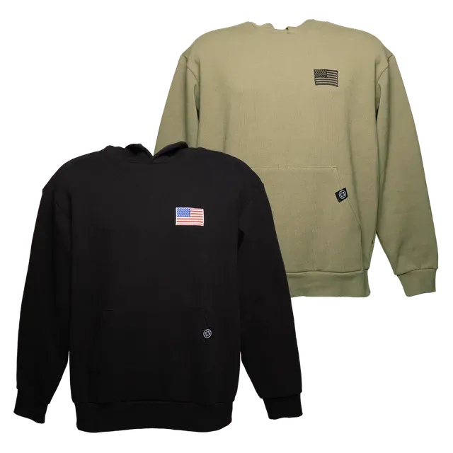 USA Flag Premium Heavyweight Pullover Hoodie
